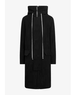 Rick Owens Megaparka Zip-Up Jacket - Black