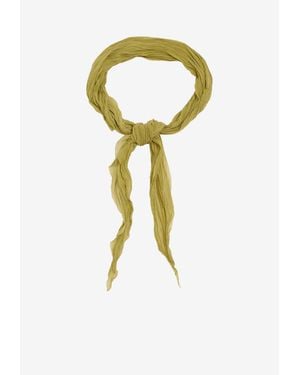Ami Paris Crinkle Twisted Scarf - Green