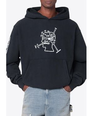 Brain Dead Neuro Free Association Hooded Sweatshirt - Gray