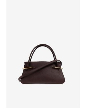 Givenchy Medium Pinch Grained Leather Shoulder Bag - Brown