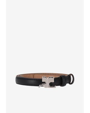 Courreges Logo Leather Belt - White