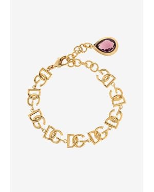 Dolce & Gabbana Dg Logo Chain Bracelet - Metallic