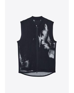 Y-3 Running Engineered Zip-Up Vest - Blue