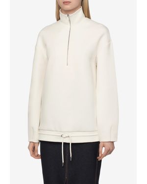 Max Mara Madia Half-Zip Sweatshirt - White
