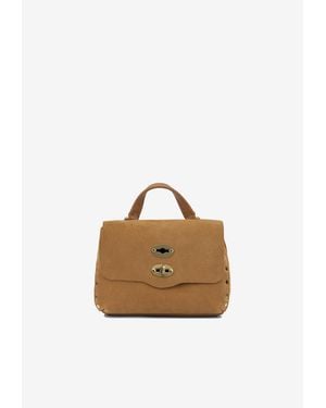 Zanellato Baby Postina Nubuck Leather Handbag - Brown