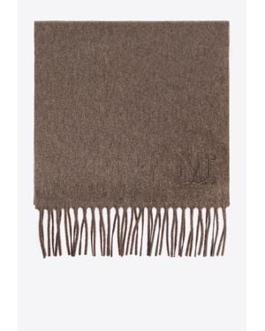 スカーフ Max Mara 'Wsdalia' Cashmere Stole With Brown 'Monogram' Max Mara 'Wsdalia' Cashmere Stole With Brown 'Monogram