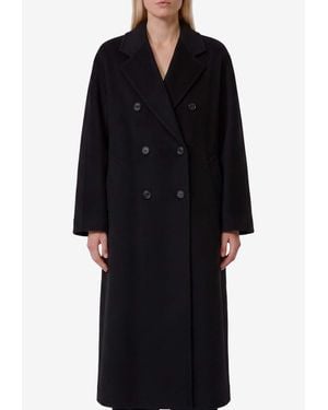Max Mara Madame Double-Breasted Wool And Cashmere Coat - Black