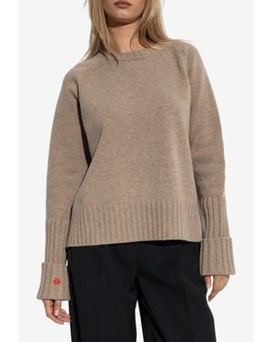 Tory Burch Wool Knit Sweater - Natural