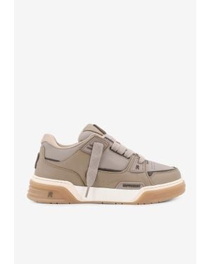 Represent Studio Leather Low-Top Trainers - Natural