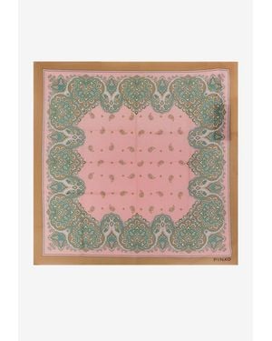 Pinko Printed Silk Scarf - Pink