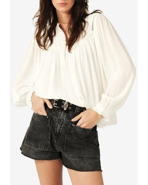 Ba&sh Pintor Draped Blouse - White