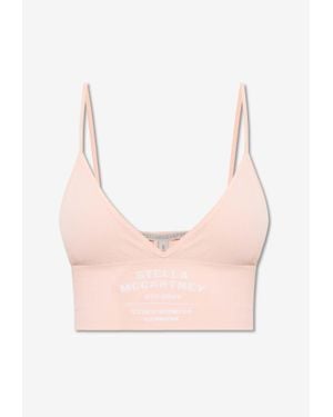 Stella McCartney Logo Embroidered Bra - Pink