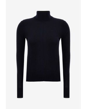 Chloé Turtleneck Wool Sweater - Blue
