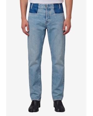 Maison Margiela Patchwork Straight-Leg Jeans - Blue