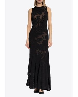 Etro Asymmetrical Cut-Out Maxi Dress - Black