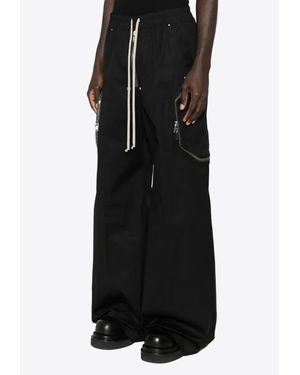 Rick Owens Heizer Bela Wide-Leg Pants - Black