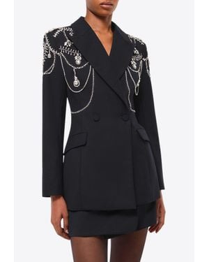 Jonathan Simkhai Getty Double-Breasted Blazer - Black