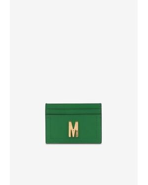 Moschino M Plaque Cardholder - Green