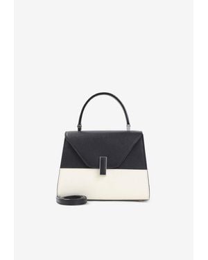 Valextra Mini Iside Intarsio Top Handle Bag - Blue