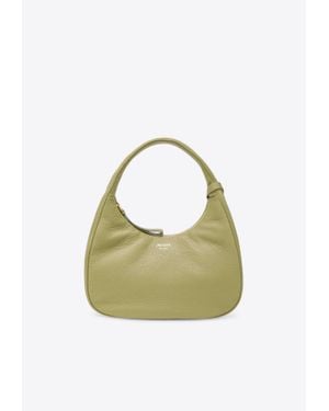 Prada Small Leather Hobo Bag - Green