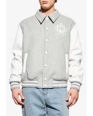 Balmain Varsity Bomber Jacket - Grey
