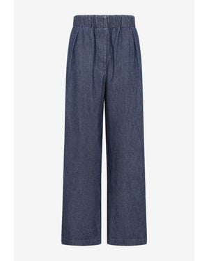 Jil Sander Wide-Leg Denim Pants - Blue