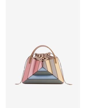 Mlouye Sera Geometric Leather Tote Bag - Multicolour