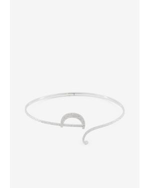 Djihan D Shaped Diamond Choker - Natural