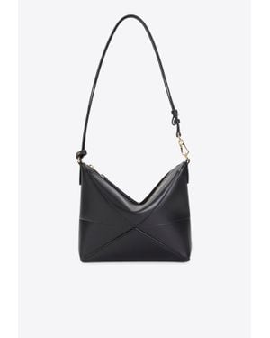 Loewe Puzzle Fold Shoulder Bag - Black