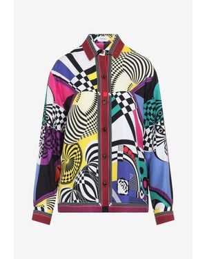 Versace Teatro Foulard-Print Shirt - White