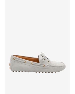 Tod's Loafers Gommino Boat Shoes - White