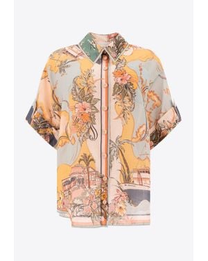 Zimmermann Tallow Short-Sleeved Shirt - White