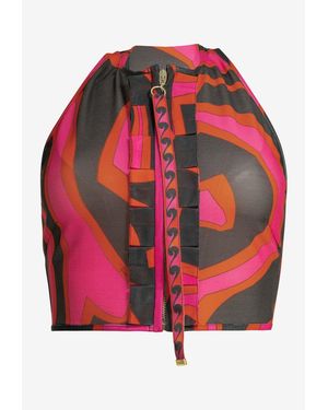 PUCCI Marmo Print Cropped Top - Red