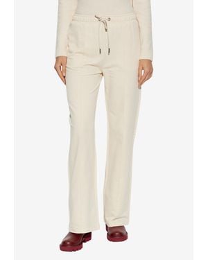 Moncler Logo Drawstring Track Pants - Natural