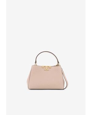 Tory Burch Mini Eleanor Pebbled Crossbody Bag - White