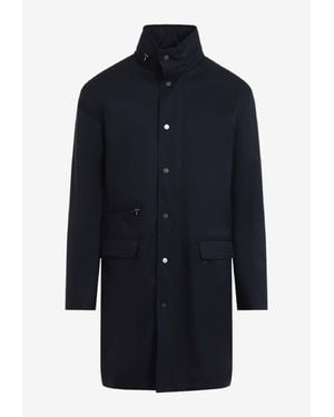 Kiton Single-Breasted Buttoned Coat - Blue