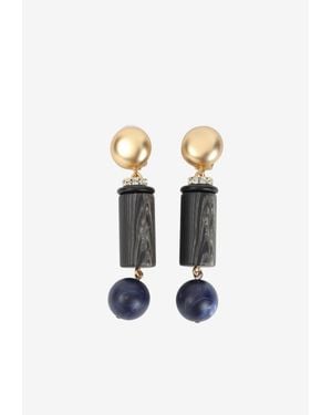Giorgio Armani Crystal Drop Earrings - White