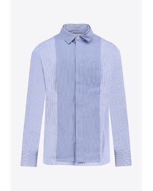 Sacai Striped Buttoned Shirt - Purple