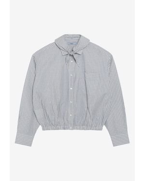 Prada Checked Buttoned Shirt - Gray