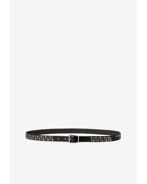 Lemaire Rio Studs Thin Belt - White