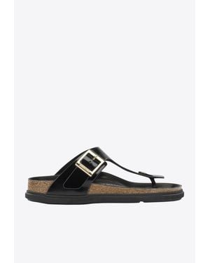 Birkenstock Gizeh Droplet Leather Sandals - White