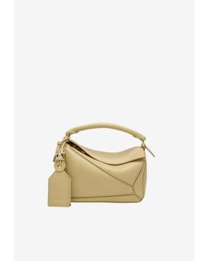 Loewe Puzzle Featherlight Leather Bag - Natural