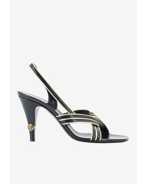 Versace Gianni Leather Sandals - Metallic