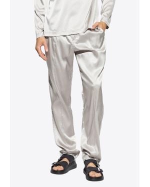 Tom Ford Silk Logo Pyjama Pants - White