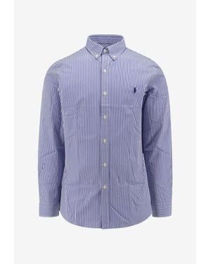 Polo Ralph Lauren Long-Sleeved Stripe Shirt - Purple