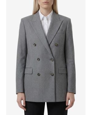 Tagliatore Jasmine Double-Breasted Buttoned Jacket - Gray