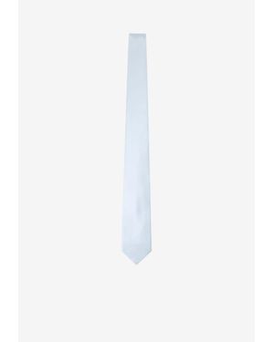 Brioni Silk Tie With Shiny-Effect - White