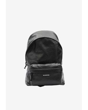 Balenciaga Explorer Zip-Up Backpack - Black