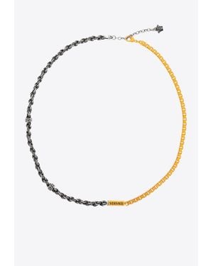 Versace La Vacanza Two-Tone Brass Necklace - White