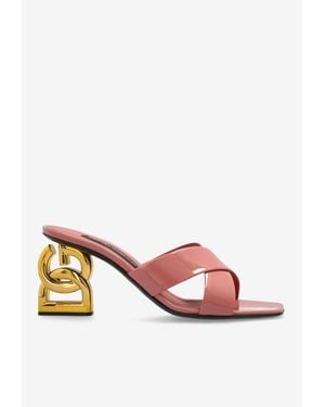 Dolce & Gabbana 35 Patent Leather Mules - Pink
